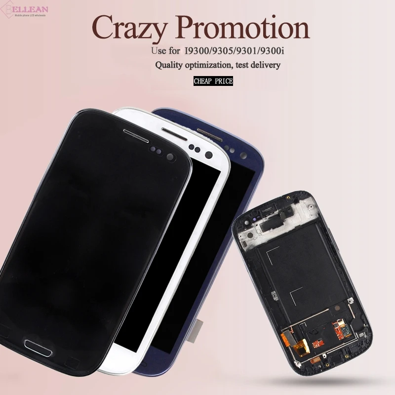 HH Акция 4,7 дюймов I9300 Lcd для samsung Galaxy S3 Lcd экран сенсорный дигитайзер сборка I9301 I9305 I747 дисплей
