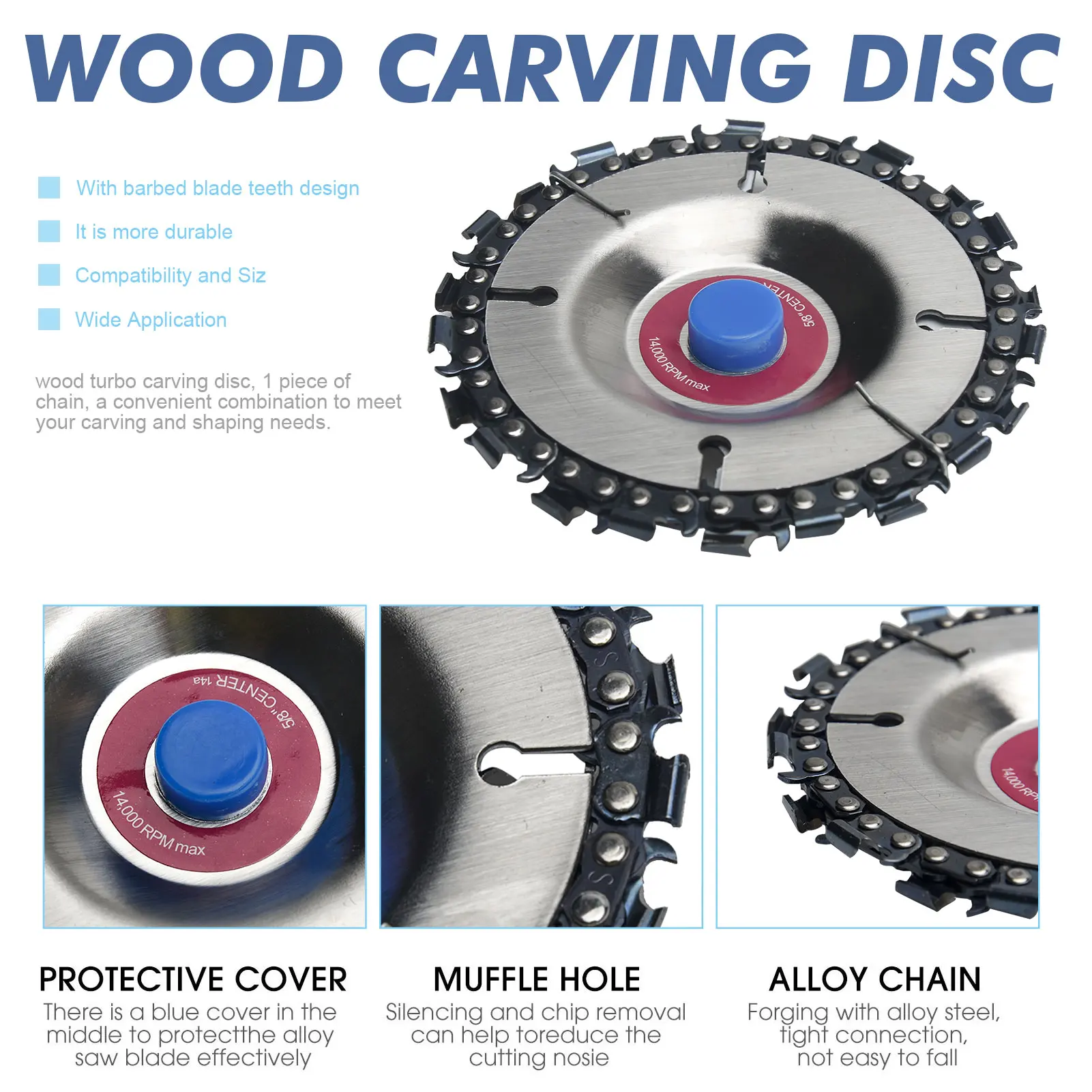 

4pcs/set Angle Grinder Attachment Grinding Wheel Tool Shaping Cutting Wood Carving Disc Sanding Woodworking Accessories Portable