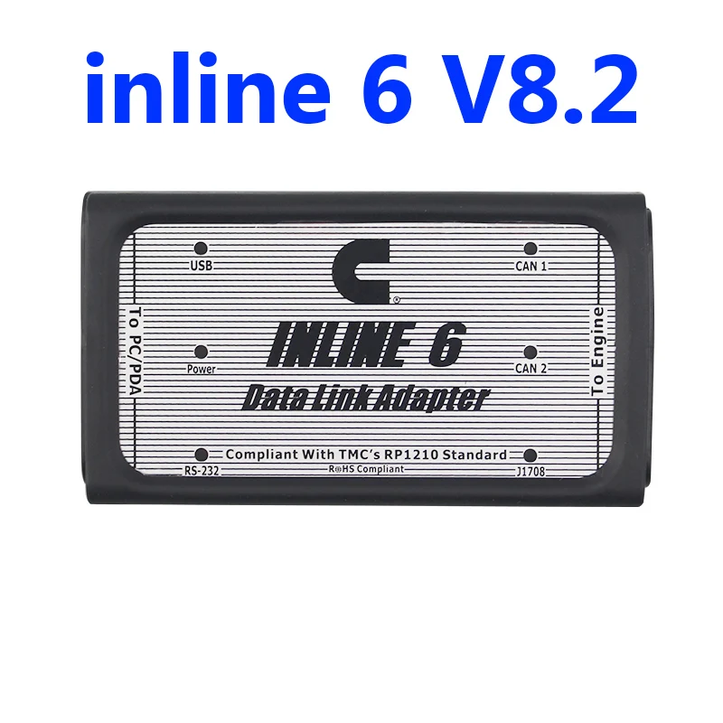 Inline 6 inline 7 адаптер для передачи данных Insite V8.5 V8.3 V7.6 адаптер для передачи данных сканер для тяжелых грузовиков диагностический инструмент - Цвет: Inline 6 V8.2