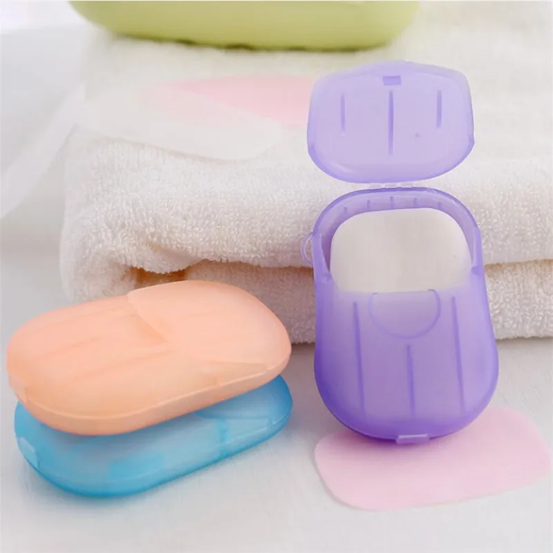 

100pcs Paper Cleaning Soaps Portable Hand Wash Soap Papers Scented Slice Washing Hand Bath Travel Scented Foaming Small Soap