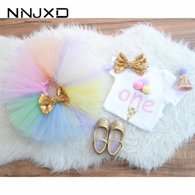 Первый наряд на Рождество для малышей мой первый день рождения комплект одежды