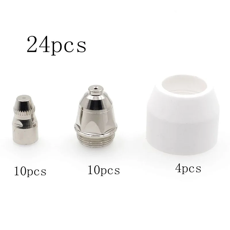 24pcs P80 LTP8000 IGBT 80A Tips Electrode Shield Plasma Cutter Consumable Parts | Инструменты