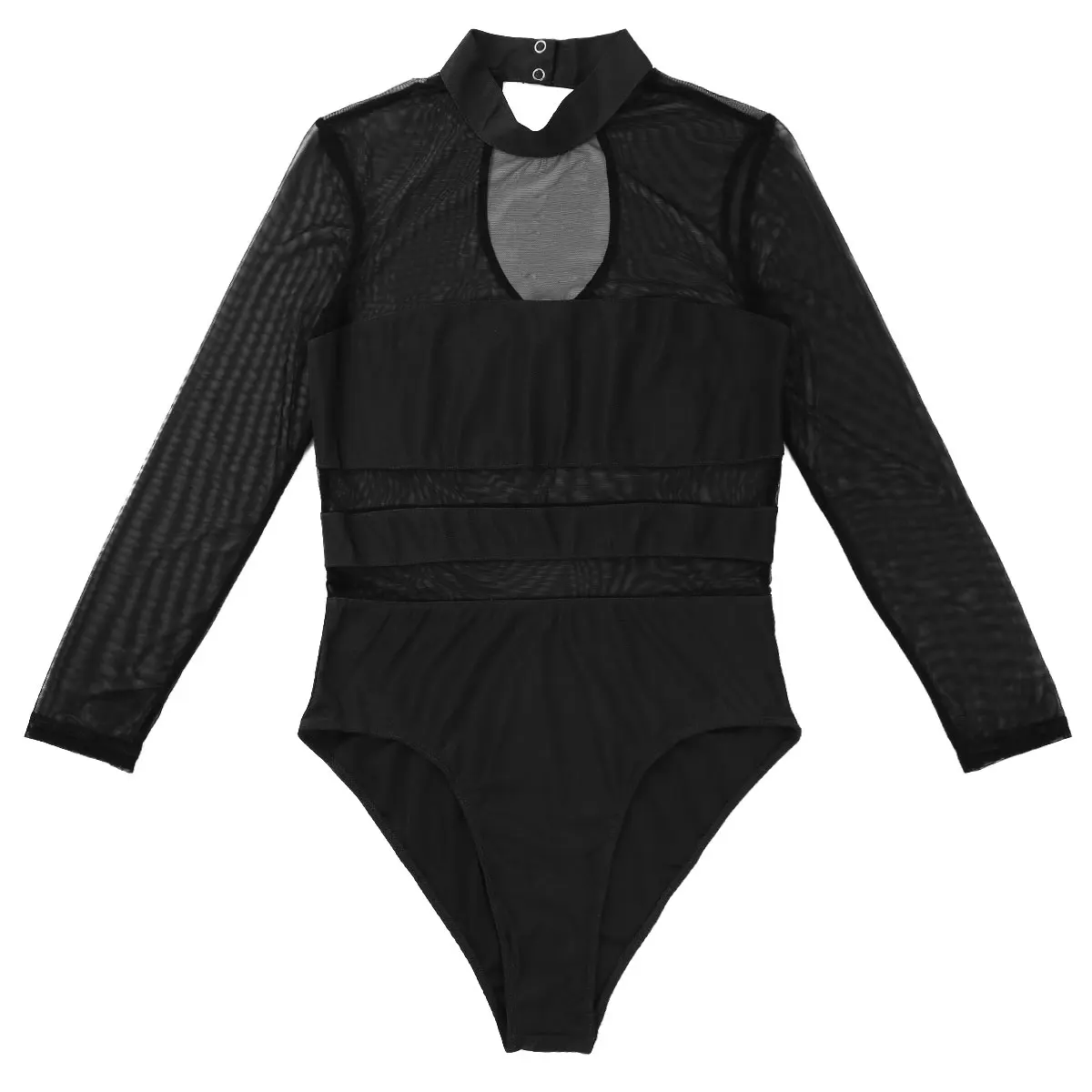 Женский сетчатый гимнастический купальник без рукавов для взрослых