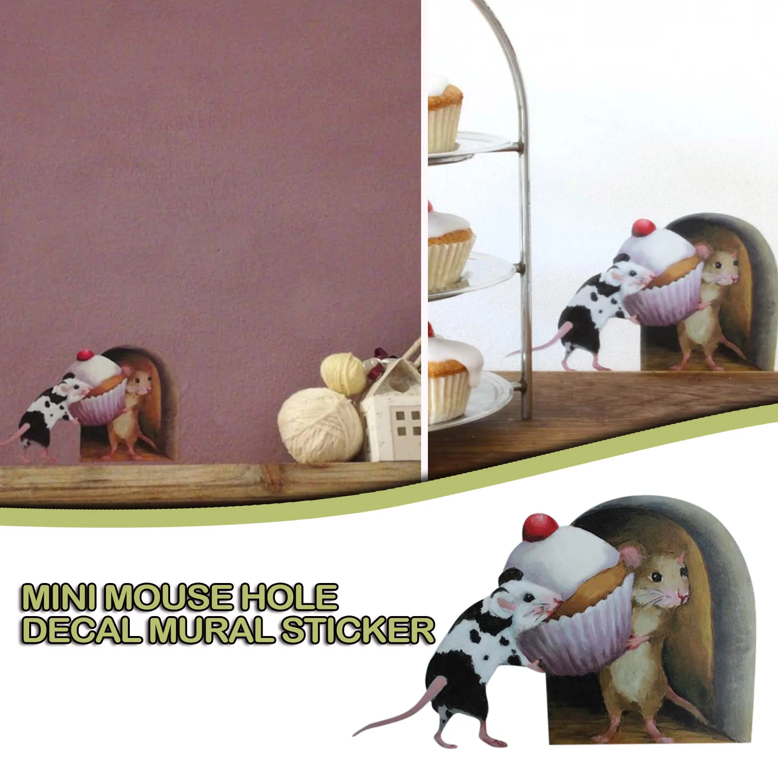 Креативная крыса персонажей мультфильма обои настенные наклейки кекс на стены