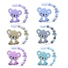 BOBO.BOX силиконовый Прорезыватель для зубов с цепочкой, силиконовый Прорезыватель для зубов Koala, подарок для детского душа, прорезиненное Силиконовое ожерелье для прорезывания зубов, бисер BPA Free