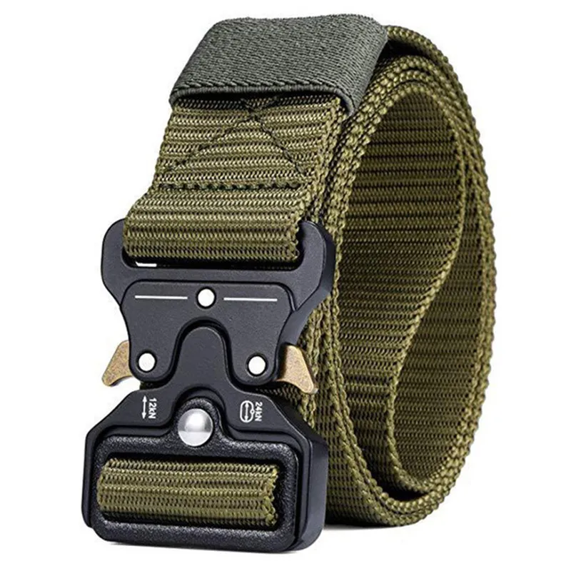 Plus Size 150 170cm Men's Belt Army Outdoor Hunting Tactical Multi Function Combat Survival Marine Corps Canvas Nylon Belts 2020