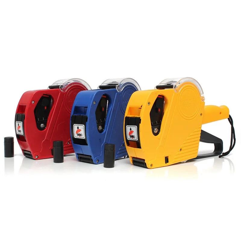 Пистолет с 8 цифрами + 500 белых Вт/этикеток красными линиями чернила | Дом и сад