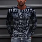 Европейская и американская популярная мужская Спортивная футболка для отдыха с 3D Цифровым принтом уличная трендовая футболка с 3D принтом и длинным рукавом