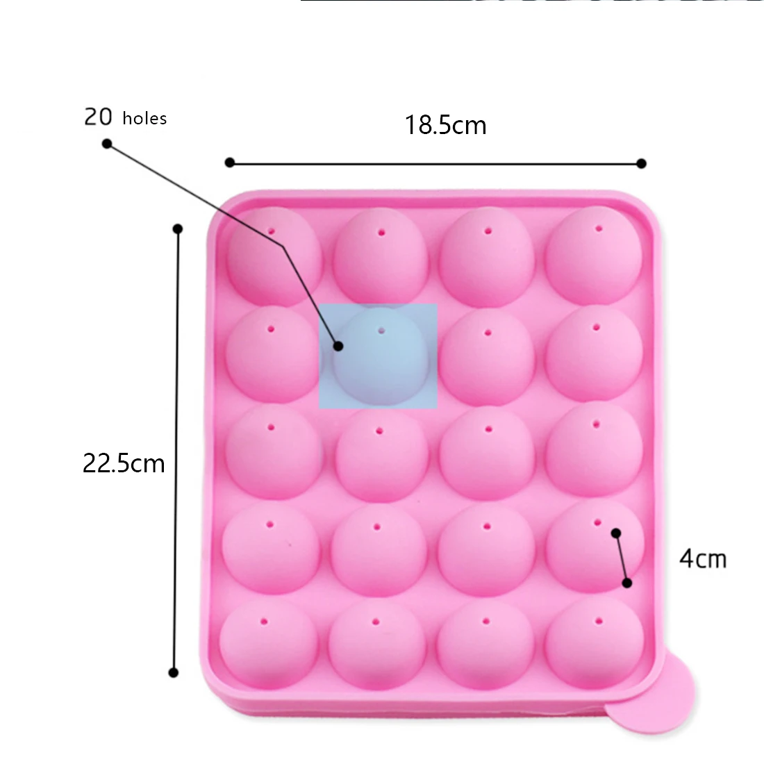 Силиконовая форма для леденцов 20 отверстий лоток выпечки тортов конфет печенья