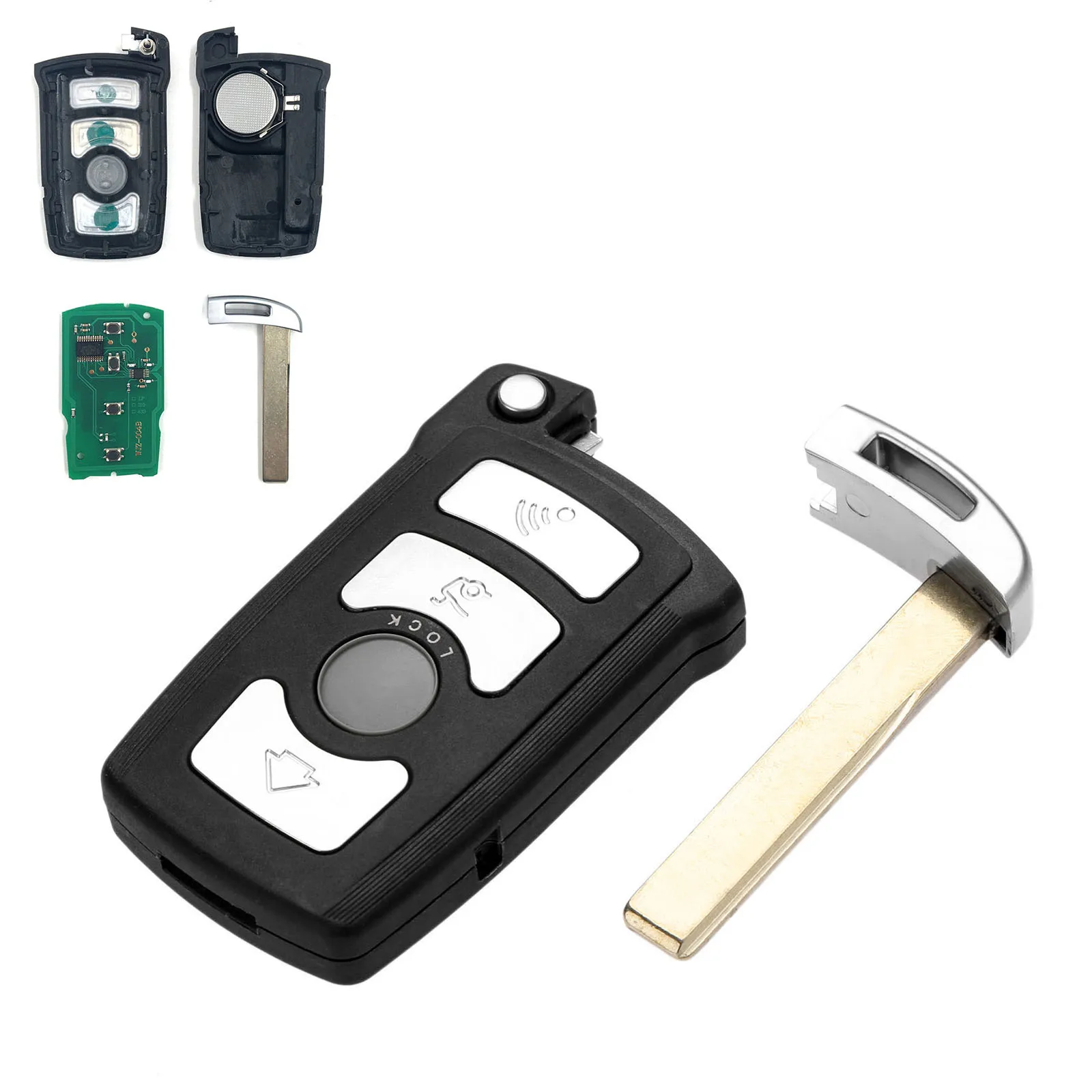 1 шт. PC7992 4 кнопки полный дистанционный ключ для автомобиля чип PCF7945 315 Гц CAS1 CAS2