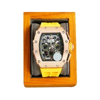 back water proof multi function private label watch automatic machinery for wrist watch with rubber strap