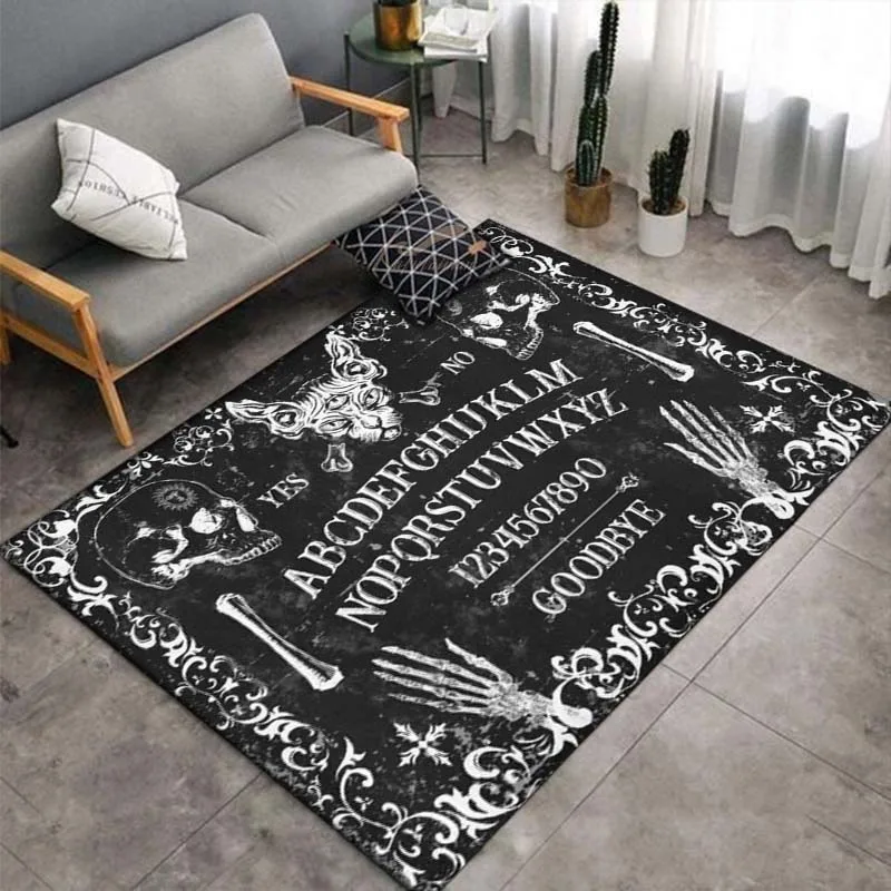 Спиртовой ковер с черепом мягкий кошачий коврик Ouija сатанический для гостиной