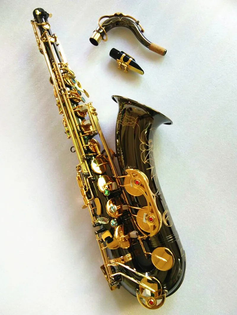 

New Tenor Saxophone Black nickel gold High Quality Sax B flat tenor saxophone playing professionally paragraph Music Saxophone