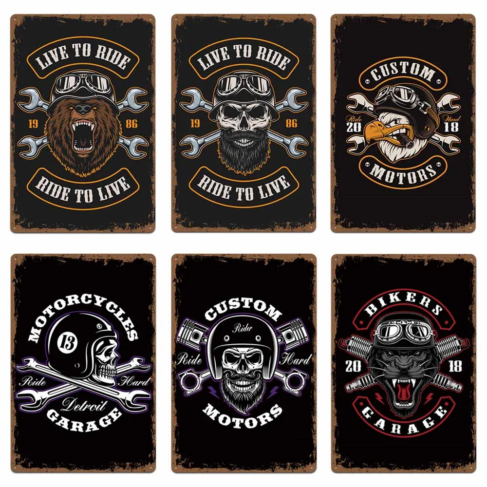 

Жестяная Табличка на гараж ручной инструмент Винтаж мотор ездить инструменты металлический знак ремонт комнаты настенный художественный ...