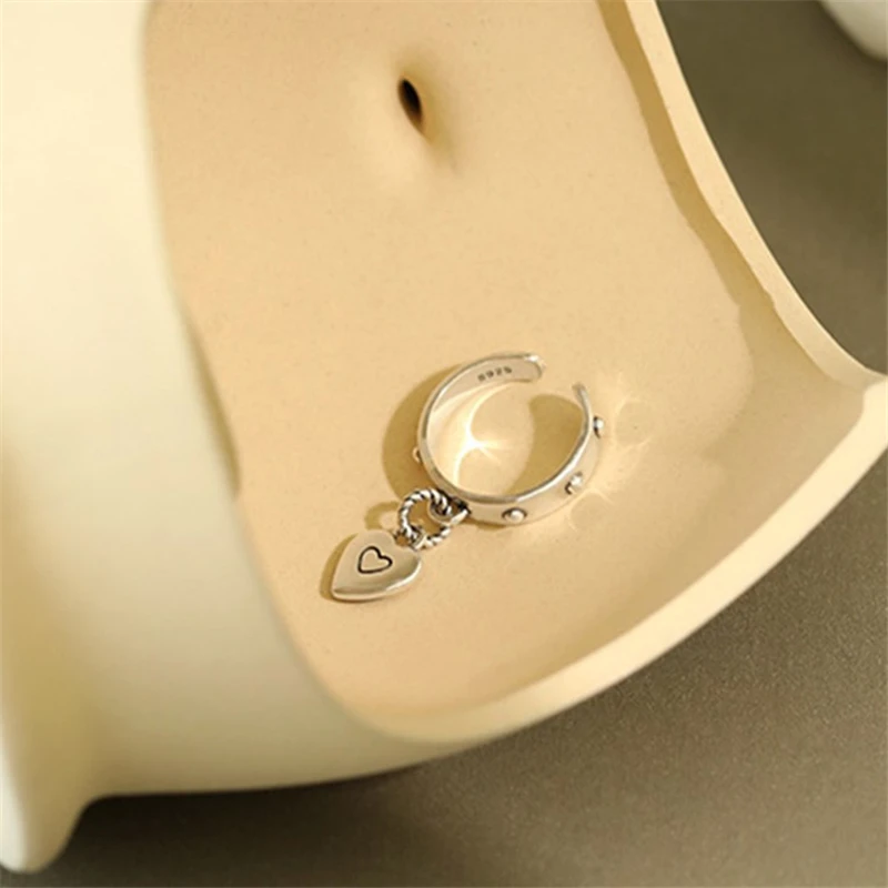 Корейские модные женские стильные кольца в форме сердца стиле панк-рок