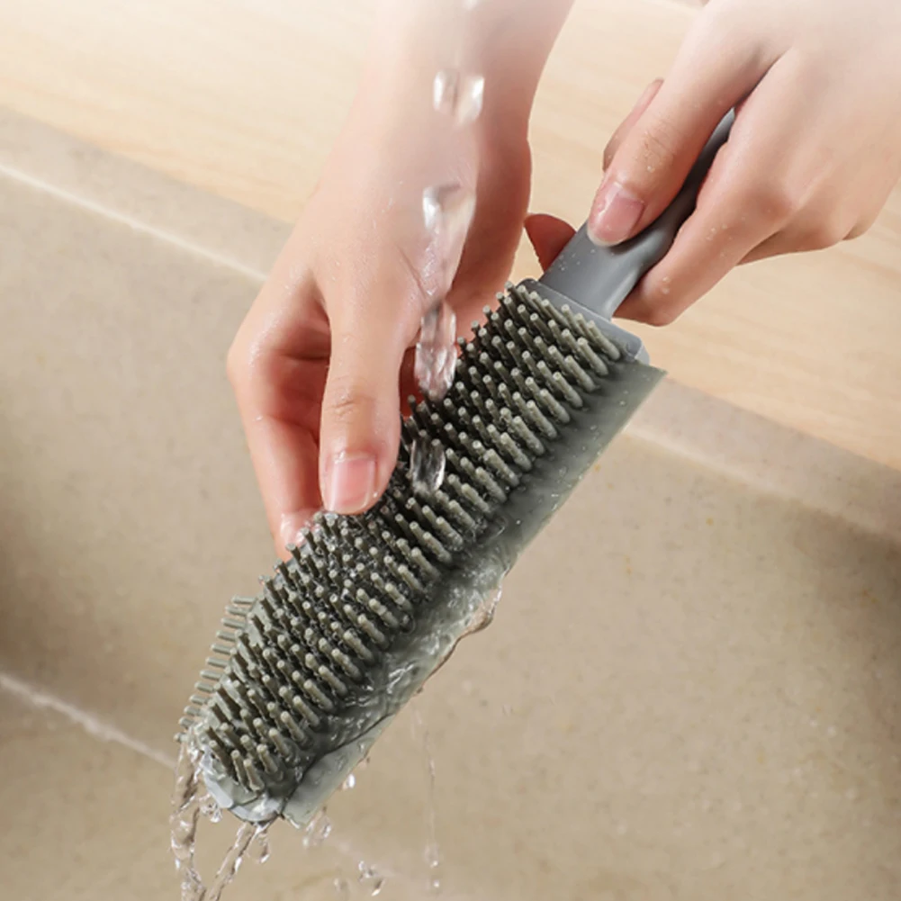 

3 In 1 Cleaning Brush Soft Bristles Multifunction Handheld Kitchen Brush with Squeegee Wiper Countertop Brush Bathroom Tools