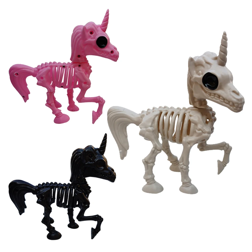 

Halloween Decoration Unicorn Horse Skeleton for KidsParty Cute Animal Bones Ornaments Hallowmas Horror Props Featival Home Decor