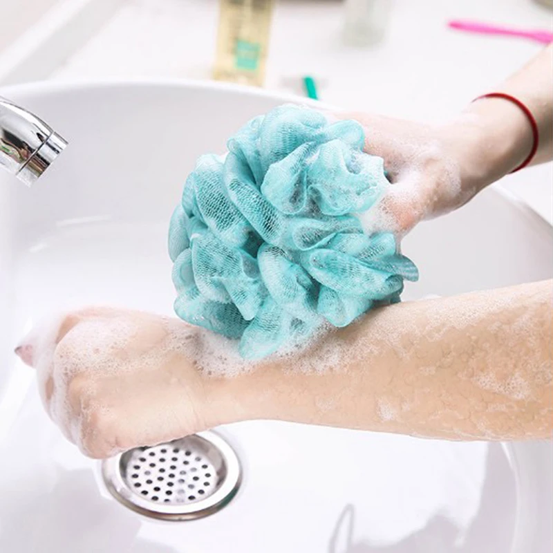 

3Pc/Pack Bath Ball Bath Flower Body Cleaning Scrubber Mesh Shower Wash Sponge Exfoliating Bathroom Stain Removal Clean Tool