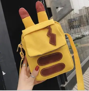 Pikachu bag Японский аниме Милый Пикачу мини сумка на плечо для детей взрослых сумки Косплей Snorlax Карманный Монстр подарки - Цвет: Pikachu bag
