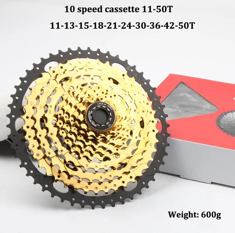 10 скоростей кассета 11-42T 11-46T 11-50T Золото MTB горный велосипед маховик для BMX Shimano m6000 кассета 10 скоростей - Цвет: 11-50T