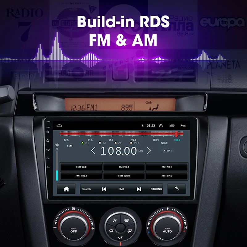 Автомагнитола JMCQ для Mazda 3 2004 2009 мультимедийный видеоплеер с Bluetooth 2 din RDS DSP ГБ + 32 GPS