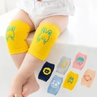 Нескользящие наколенники для ползания для малышей, Детские аксессуары, Мультяшные наколенники, защитные наколенники для ног, дышащие наколенники для девочек и мальчиков