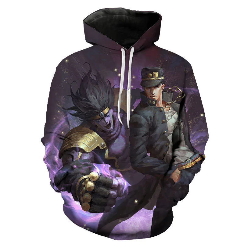 

2021 New Men Women Children Kujo Jotaro 3D Print Anime JoJo Bizarre Adventure Hoodies Unisex Tops Cool Hooded Sweatshirt
