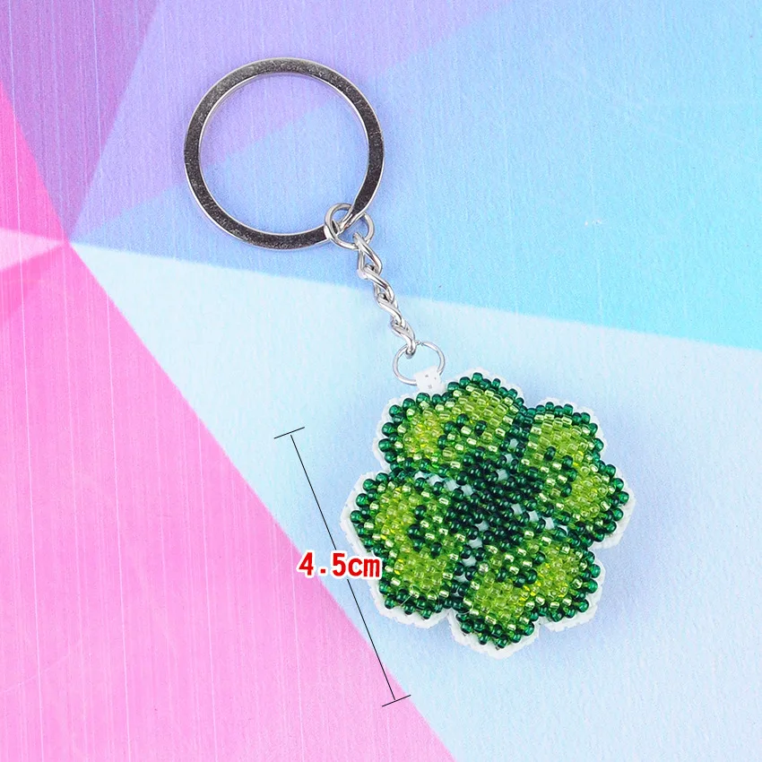 4,5 см четырехлистный клевер DIY бисер игрушки ручной работы вышитый крестиком брелок ремесла Набор Дети Взрослые Девочки подарок игрушка Новинка