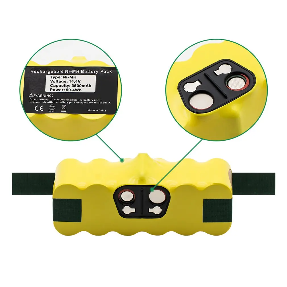 

14.4V Cleaner Sweeping Robot Durable Battery Ni-Mh 3500mAh Large Capacity for IRobo 500/600/700/800 Series
