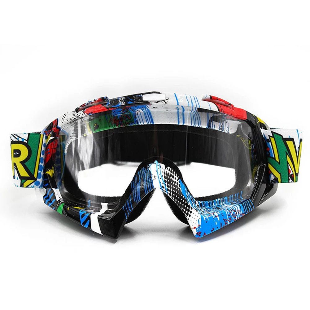 

Motorcycle Goggles ATV Dirt Bike Off Road Racing Anti-Scratch Dust Proof Bendable UV Resistant Eyewear with Adjustable Strap