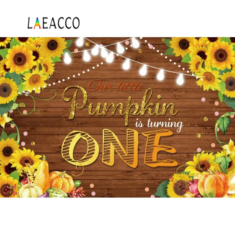 Laeacco Фото фоны наша маленькая тыква поворачивается один Подсолнух деревянная
