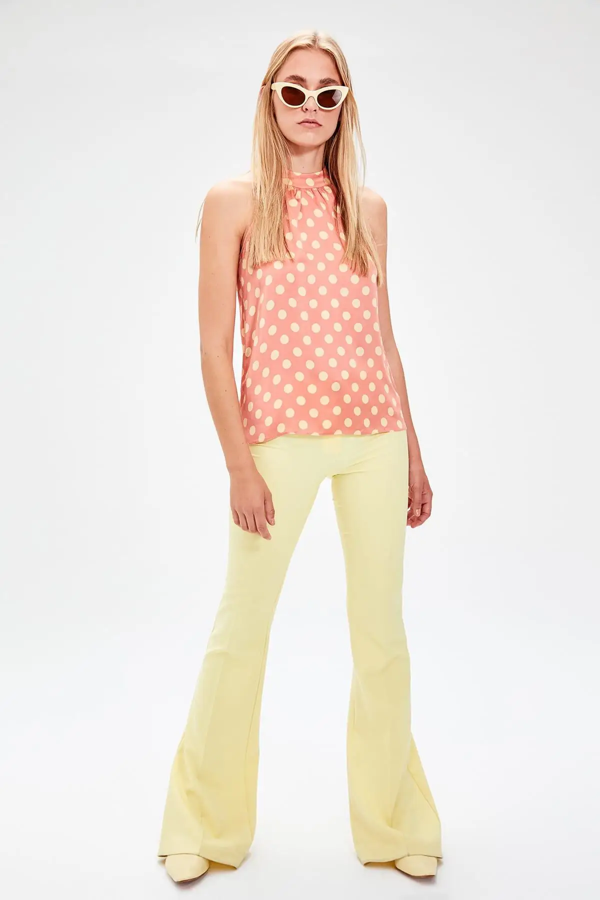 Trendyol абрикосовый шнуровки detayli Bluz TWOAW20BZ0285| |