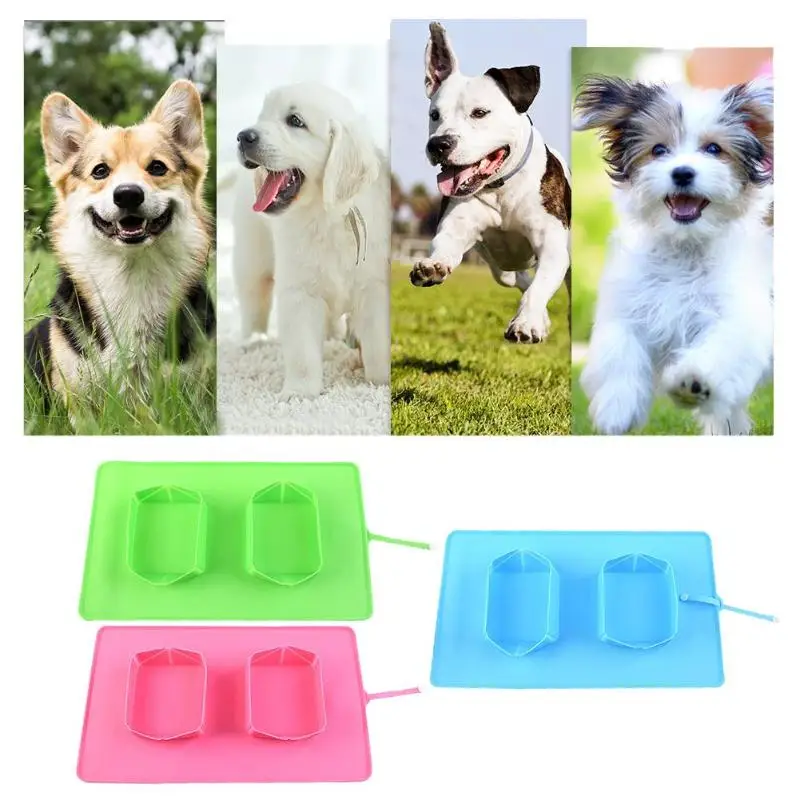 Портативная Складная Силиконовая миска для кормления собак | Дом и сад