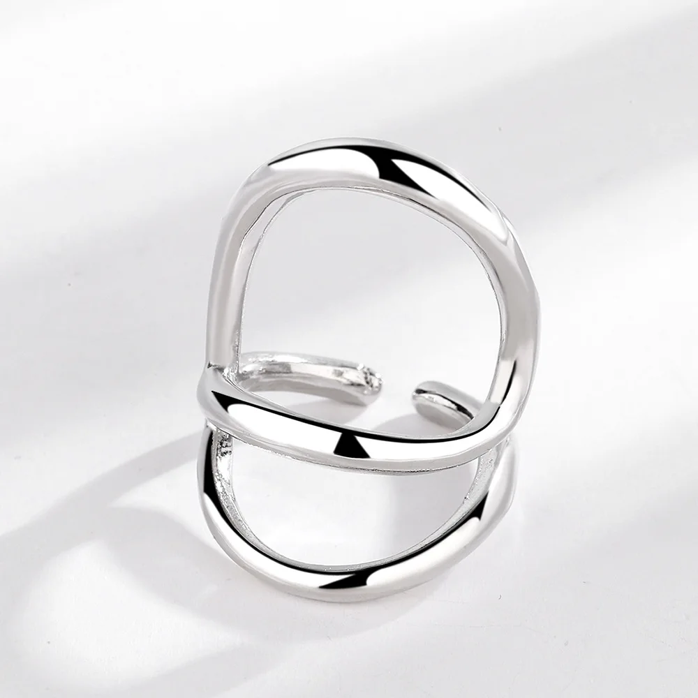 

Todorova Minimalist Hollow Geometric Rings For Women Adjustable Simple Opening Finger Ring Fashion Jewelry Party Gifts Anillos