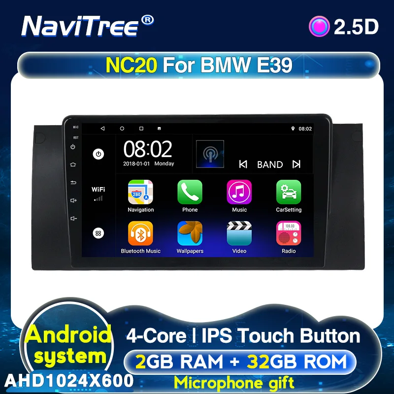 Новый продукт CarAndroid 10 радио плеер для 5 серии BMW E39 X5 E53 мультимедийный головное