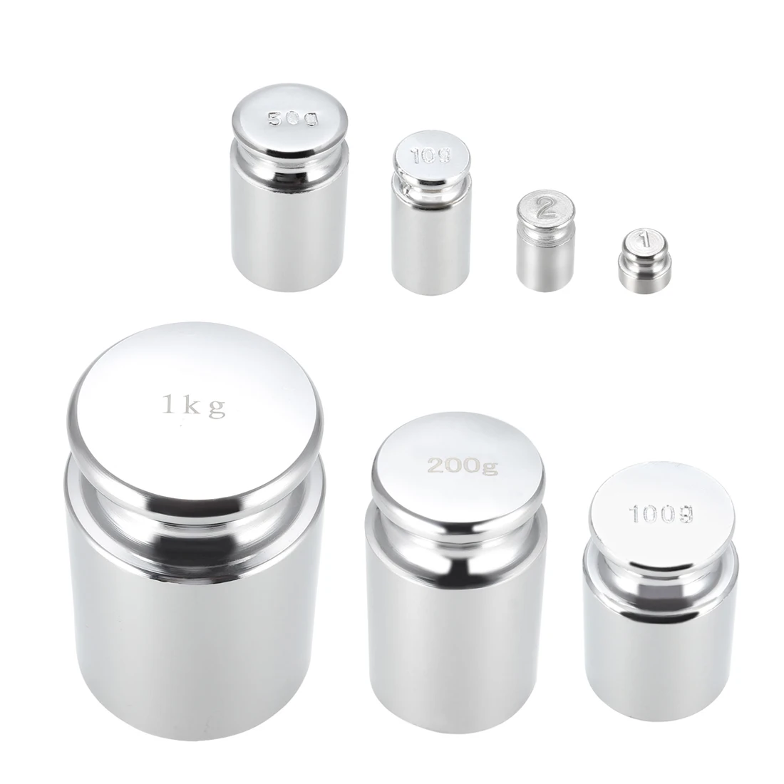 

Uxcell Gram Calibration Weight 1g 2g 10g 50g 100g 200g M1 Precision Chrome Plated Steel for Balance Scales Balance Test