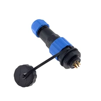 1pcs sp16 waterproof back nut connector 2345679 pin ip68 power cable connector male plug and female socket