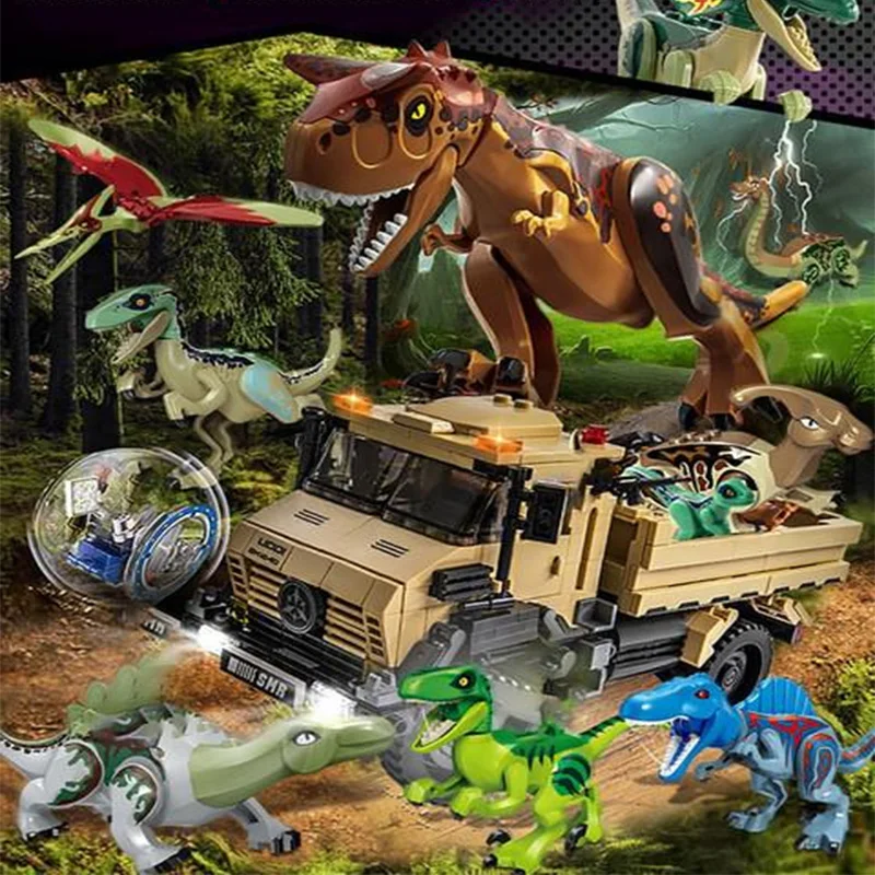 

Jurassic Dinosaur World Park Series Mechanical T-rex Indominus Rex Building Blocks Compatible Dino Bricks Toy For Kids Xmas Gift