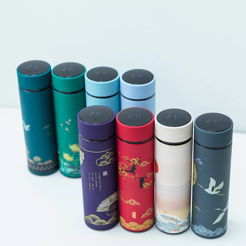 500 мл умный термос бутылка для воды СВЕТОДИОДНЫЙ Цифровой температурный дисплей