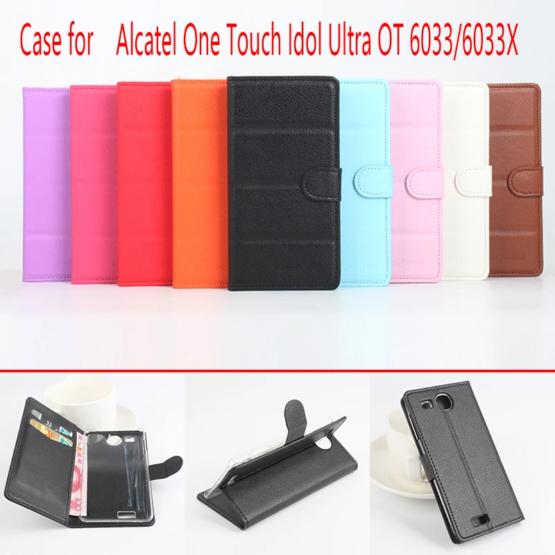 Чехол-книжка из искусственной кожи для Alcatel One Touch 6033 6033X | Мобильные телефоны и