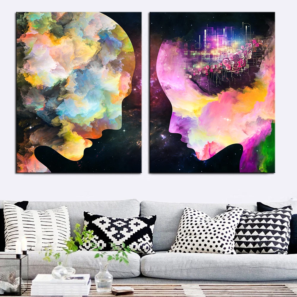 

photos arts 2pcs full set painting no-446415244 for home bstract oil painting wall art print canvas No Framed WALL PICTURE