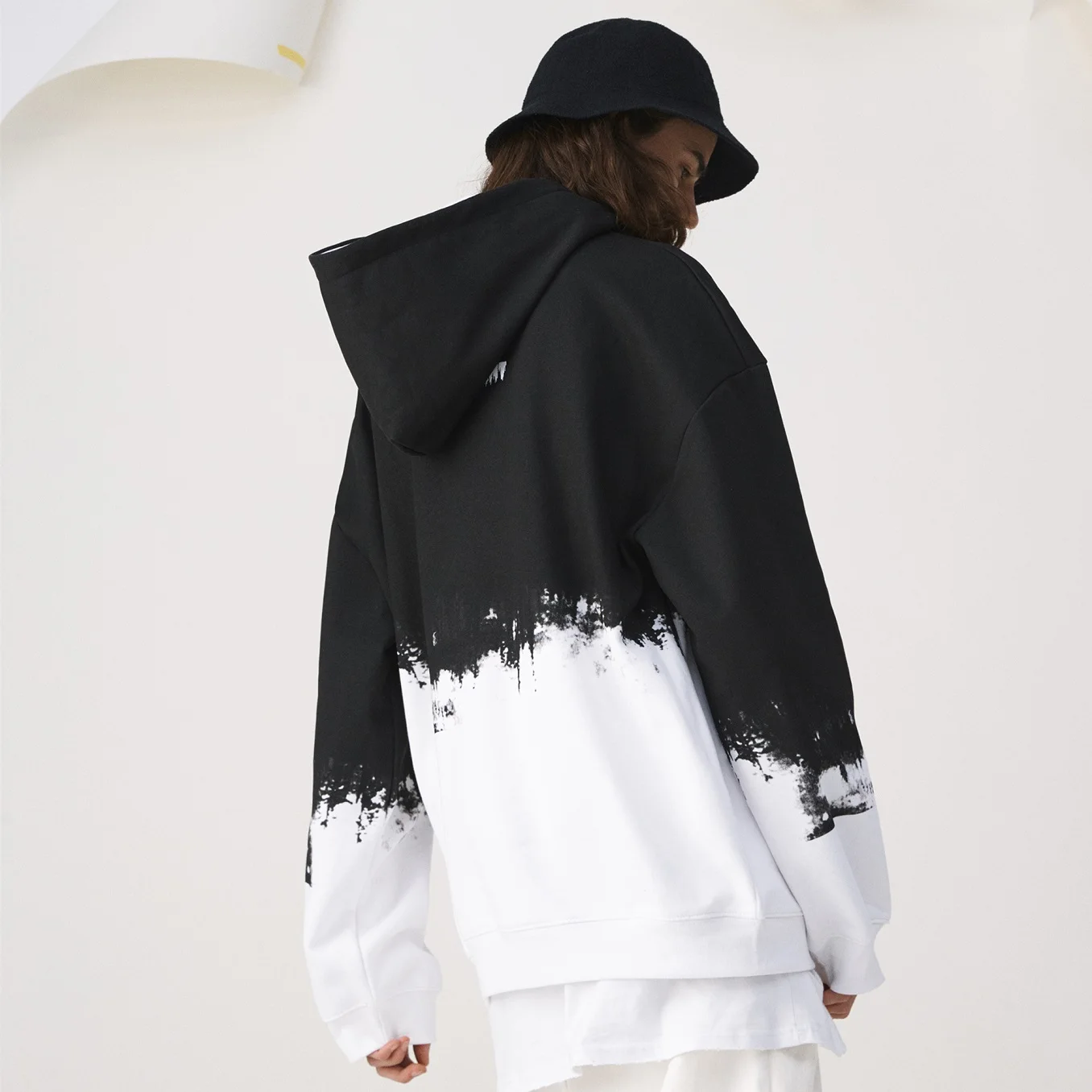 Свитшот мужской флисовый в стиле хип-хоп худи с принтом тай-дай уличная одежда