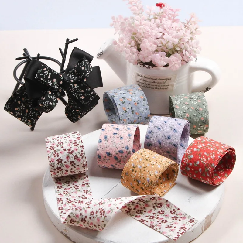 

Japanese Flower Chiffon Printed Ribbon Bow Pink Corsage Tapes 100 Yards 40mm 25mm 16mm 10mm Material For Natal Decor Accessories