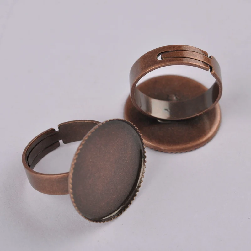 Antique Copper 100 шт 12-30 мм Круглый безель кольцо пустой Кабошон Установка фурнитура с кольцевым основанием для материал для изготовления украшений - Цвет: Antique Copper