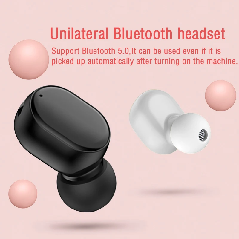 new bluetooth 5 0 earphone mini wireless earphone in ear with mic headset 3d stereo earbuds for samsung huawei xiaomi androidios free global shipping