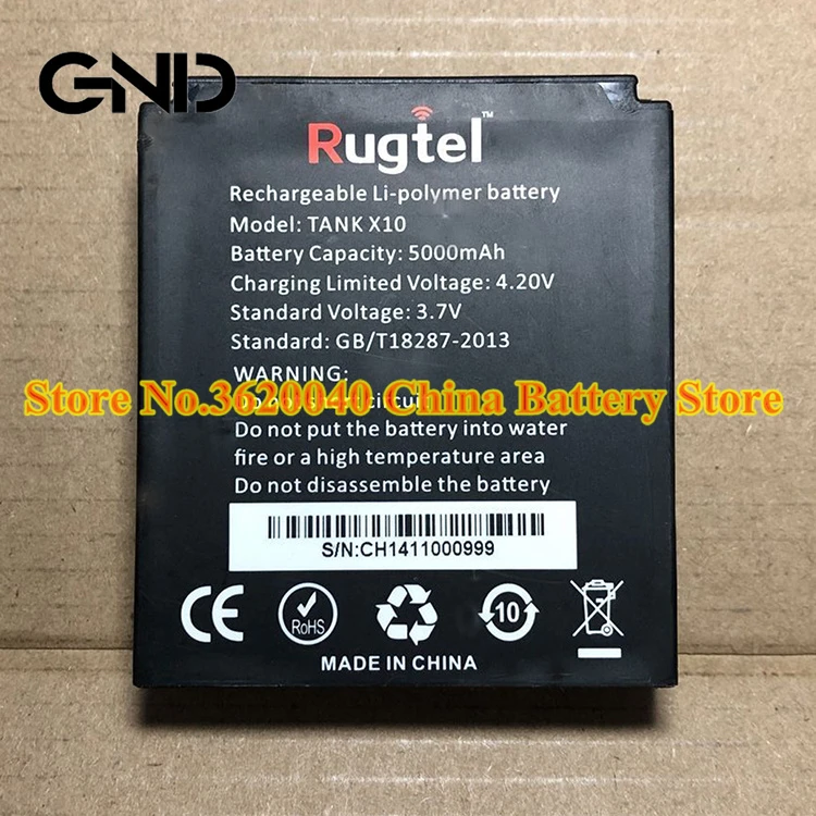 GND 3 7 V 5000 мАч бак X10 Замена Батарея для Rugtel мобильный телефон Внешняя новый литий