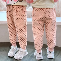 vintage baby spring autumn loose pants for boys girls children kids polka dot trousers clothing high quality teenagers 2021