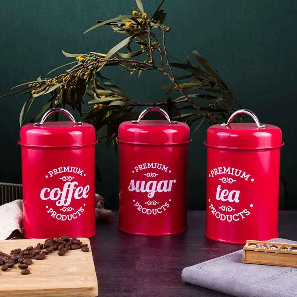 

Nordic Wrought Iron Fine Workmanship Elegant Storage Tank Flour Jar for Restaurant Coffee Container Candy Canister