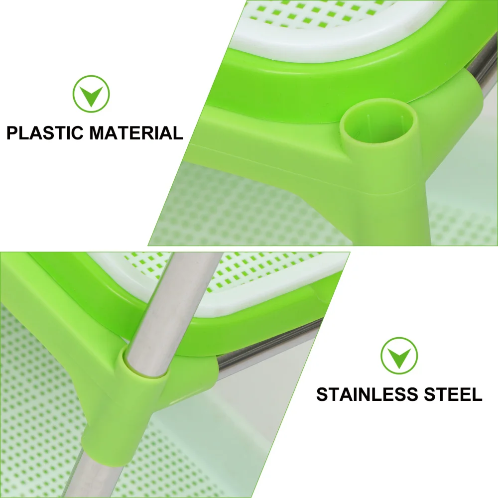 

1 Set 3 Layers Sprout Tray with Stainless Steel Shelf Storage Trays