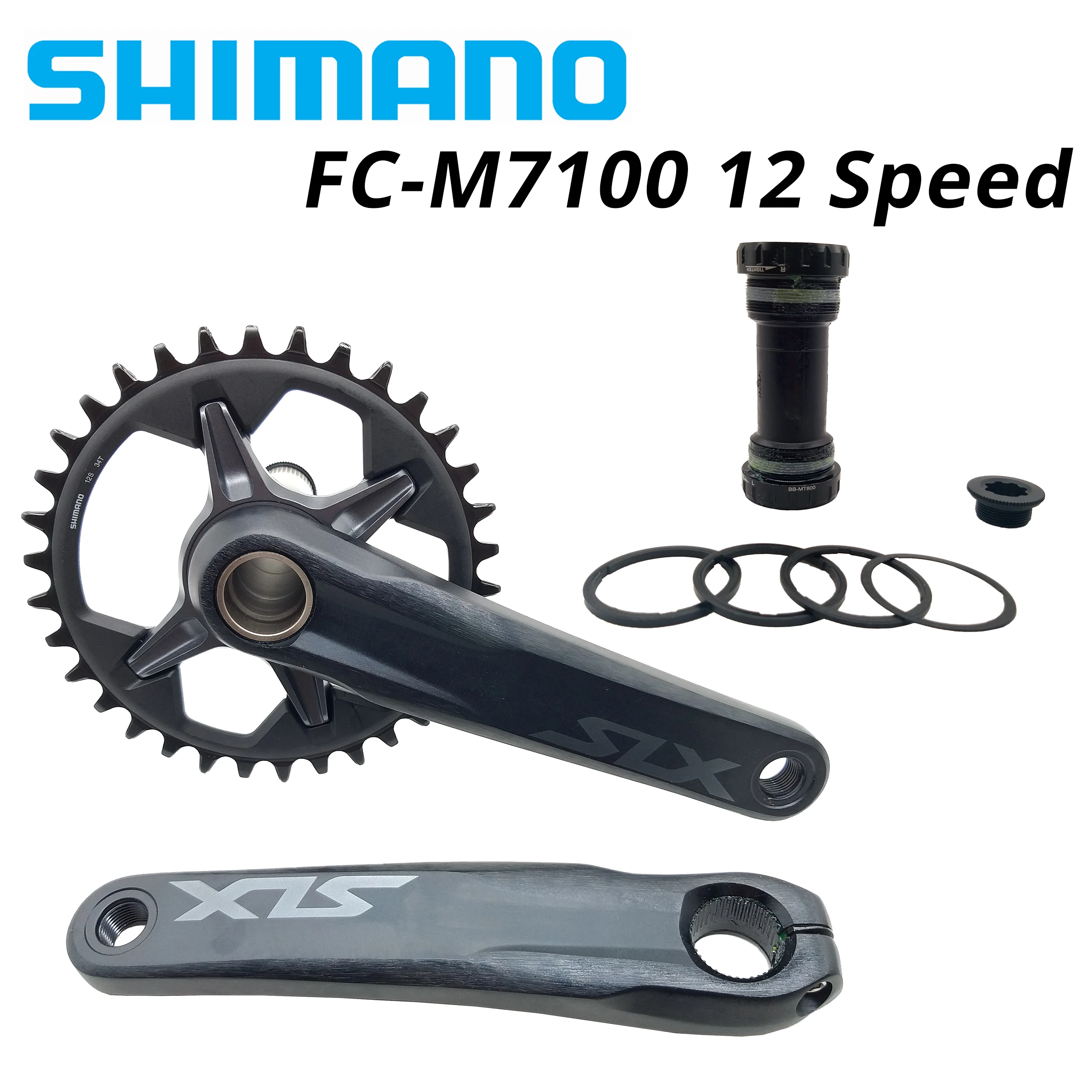 SHIMANO SLX FC M7100 Crankset 1X12S 12 скоростной MTB велосипед цепной круг 170 мм 175 32 т 34 Т с MT800